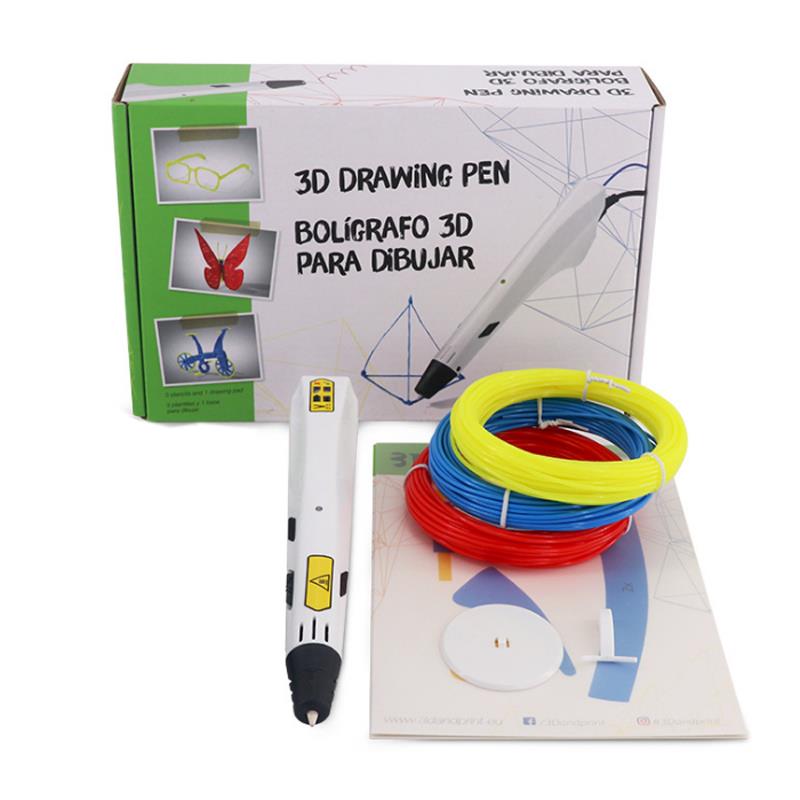 D9 3D Printing Pen with Filament for Kids Learning Gift w/ EU Plug/US Plug Power Adapter + Low Temperature 1