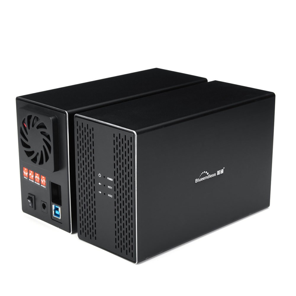 Blueendless DB3502 RAID USB 3.0/Type-C NAS Gigabit Network Storage