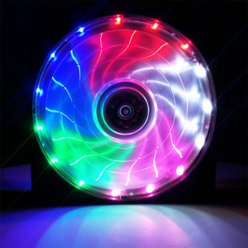 Coolmoon 12V 120mm 3Pin/4Pin LED Light Cooling Fan Computer PC Cooling Fan 6