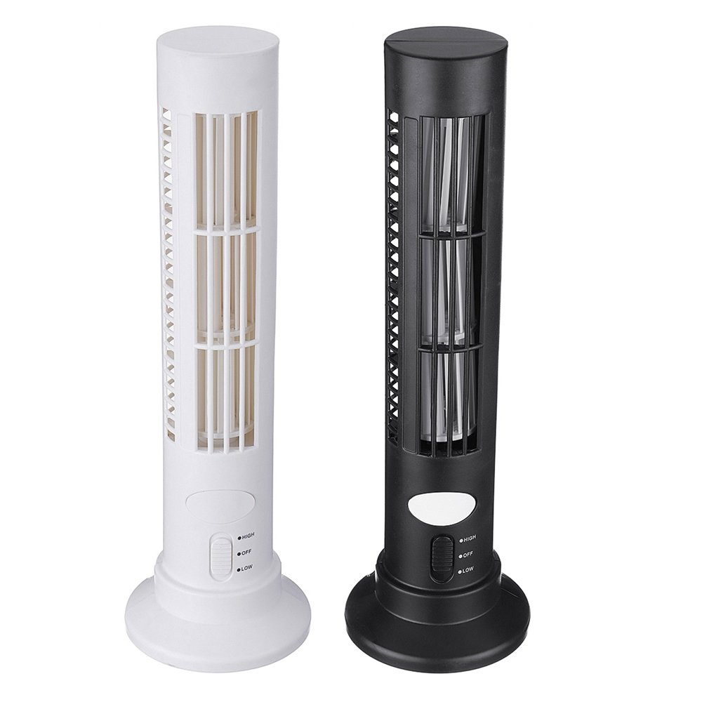 Portable Mini USB Leafless Tower Fan Ultra-quiet Desk Cooling Fan Purifier For Home Computer Office 3 Portable Mini USB Leafless Tower Fan Ultra-quiet Desk Cooling Fan Purifier For Home Computer Office - Image 3