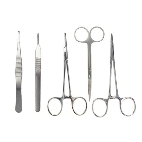 25 In 1 Medical Skin Suture Surgical Training Kit Silicone Pad Needle Scissors 7