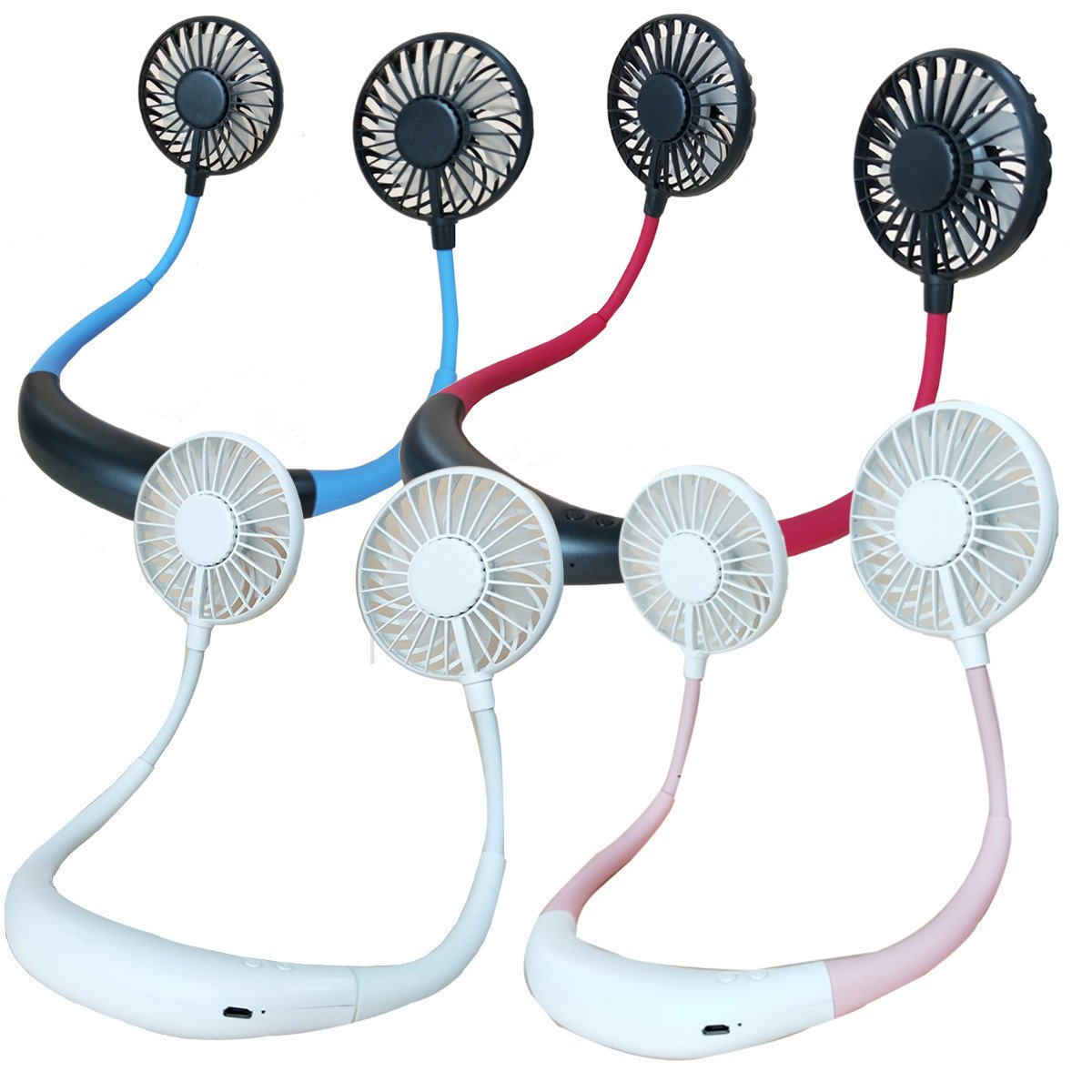 LED Personal Fan Hands-free Min Fan Aromatherapy Portable Li-ion Battery USB Rechargable Hanging Neck Sport Fan Mini Air Fan - Blue 1 LED Personal Fan Hands-free Min Fan Aromatherapy Portable Li-ion Battery USB Rechargable Hanging Neck Sport Fan Mini Air Fan - Blue