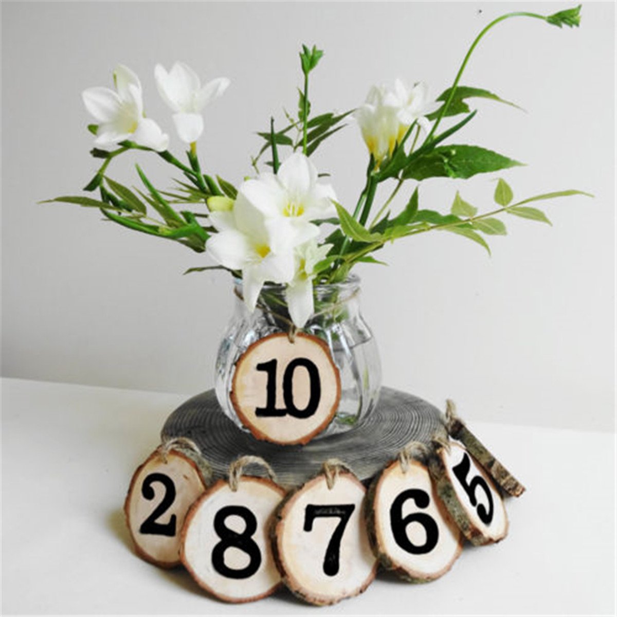 10Pcs/Lot Laser Engraving Wooden Number Hanging Table Cards Wedding Party Decor Reception Pendant 2 10Pcs/Lot Laser Engraving Wooden Number Hanging Table Cards Wedding Party Decor Reception Pendant - Image 2