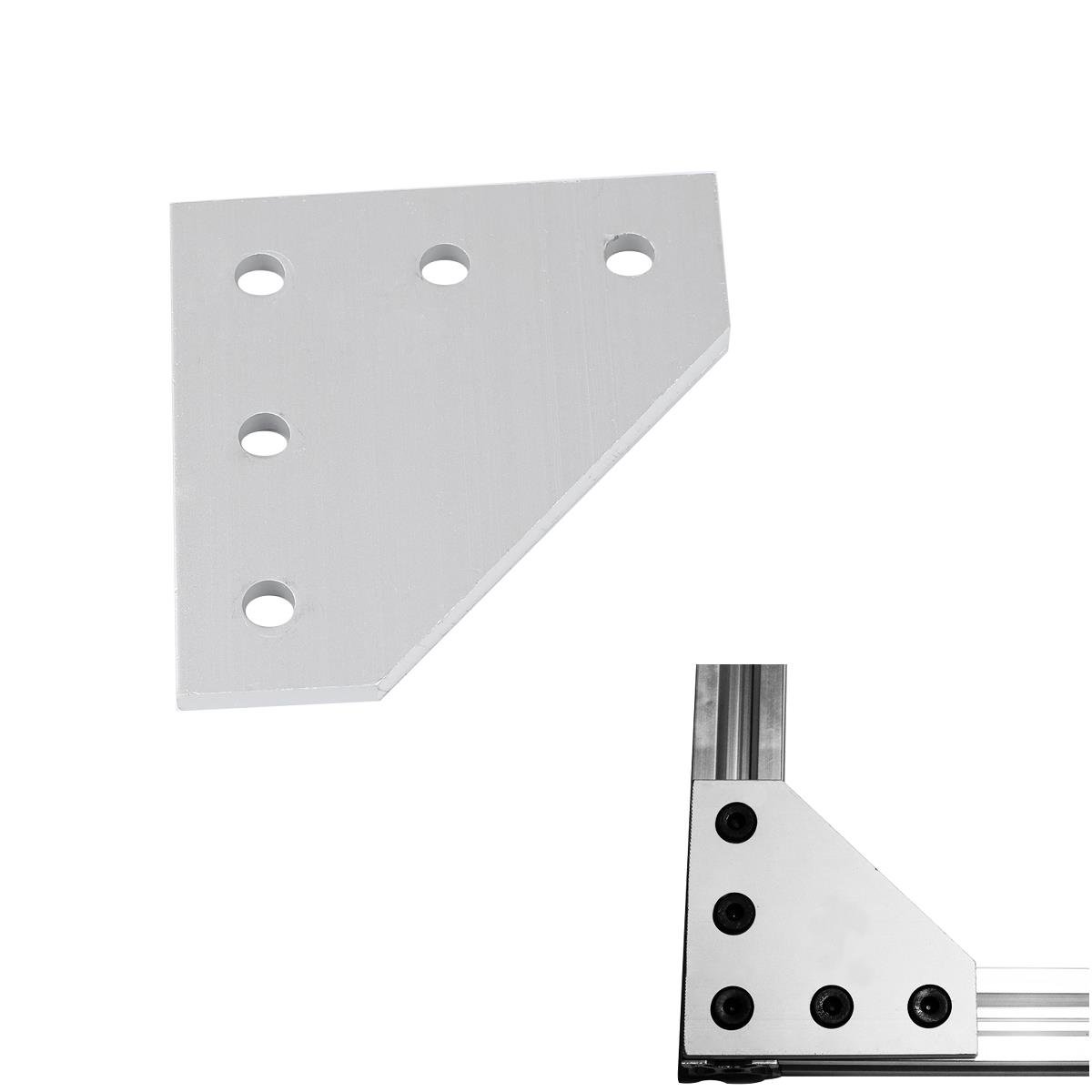 V-Slot Heavy Type 90° Joint Plate Aluminum T4*60*60mm M5 Thread for 3D Printer 1 V-Slot Heavy Type 90° Joint Plate Aluminum T4*60*60mm M5 Thread for 3D Printer