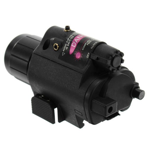 Red Laser Sight Dot Scope 3W LED Flashlight Combo Tactical Picatinny 20mm Rail Mount 5