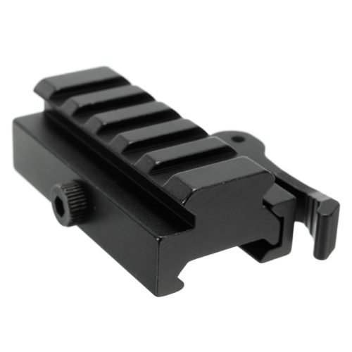 Quick Release Low Profile Compact Riser Quick Detachable 20mm Picatinny Rail Mount Adapter 3