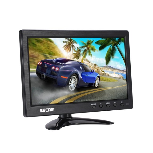 ESCAM T10 10 inch TFT LCD 1024x600 Monitor with VGA HDMI AV BNC USB for PC CCTV Security Camera 2 ESCAM T10 10 inch TFT LCD 1024x600 Monitor with VGA HDMI AV BNC USB for PC CCTV Security Camera - Image 2