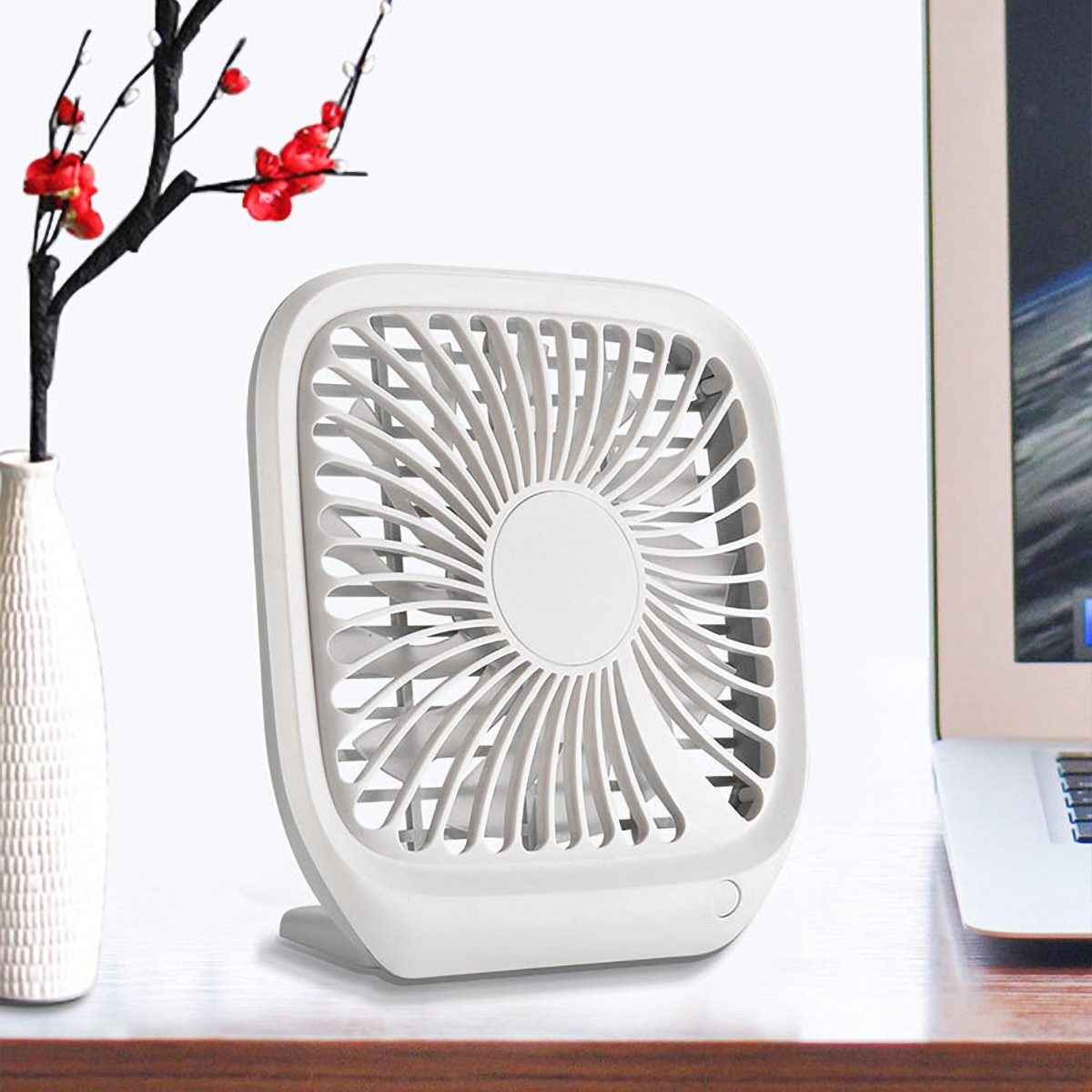 Portable Mini Electric Fan USB Rechargerable Silent Desktop Fan Wind Cooler 5 Portable Mini Electric Fan USB Rechargerable Silent Desktop Fan Wind Cooler - Image 5