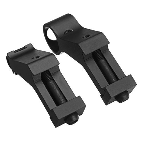 45 Degree Tactical Iron Sights Rear Front Sight Mount Set for Weaver Picatinny Rails 7