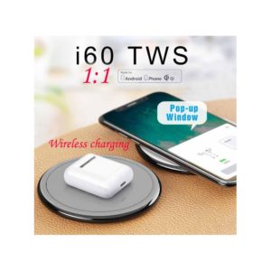 i60 TWS 1:1 Wireless Earphone QI Wireless Charging Bluetooth 5.0 Earphones Bass Earbuds