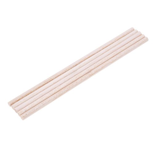 5Pcs/Set 5/6/8/10x250mm Round Balsa Wood Wooden Stick Natural Dowel Unfinished Rods for DIY Crafts Airplane Model 14