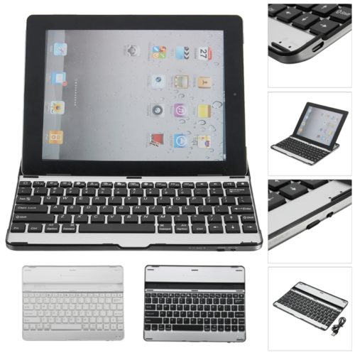 Ultra Thin Aluminum Alloy bluetooth 3.0 Stand Keyboard For iPad 2 3 4 2