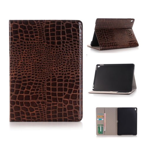 Crocodile Pattern PU Leather Flip Fold Card Slot Wallet Stand Tablet Case For iPad Pro 9.7 inch 1