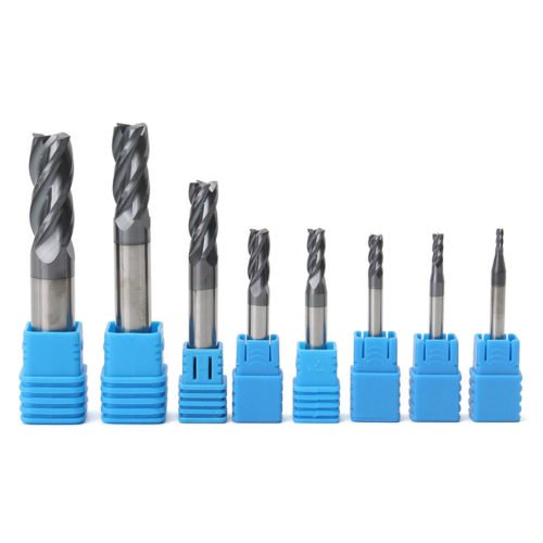 8pcs 2-12mm 4 Flutes Carbide End Mill Set Tungsten Steel Milling Cutter Tool 9