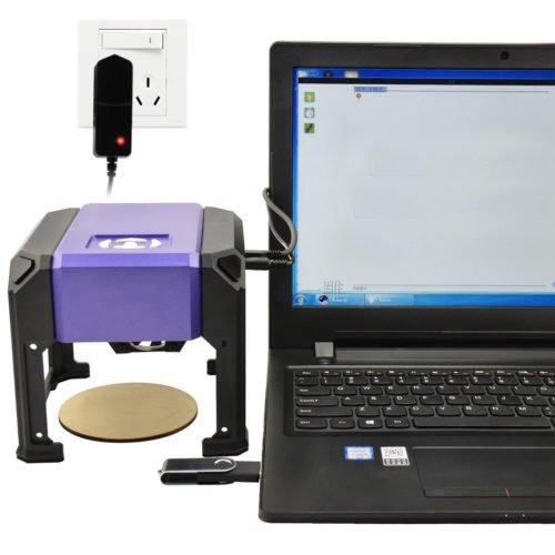 3000mW Purple DIY Laser Engraving Machine Desktop Logo Marking Engraver Mark Carver Printer 5