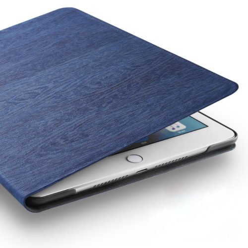 Wood Grain Pattern Smart Sleep Kickstand Case For iPad Mini 4 4
