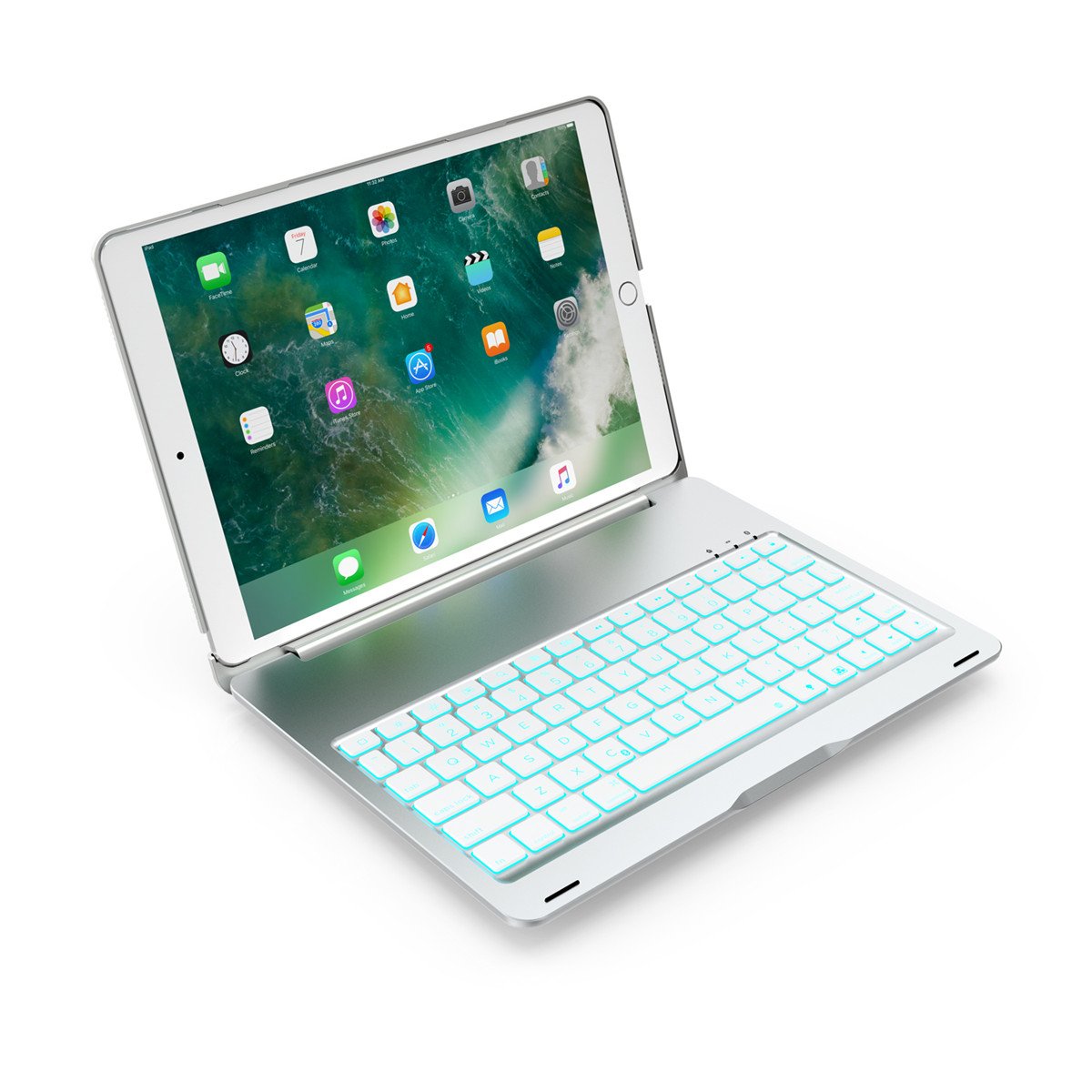 7 Colors Backlit Aluminum Alloy Wireless bluetooth Keyboard Case For iPad Air/iPad Air 2 7 7 Colors Backlit Aluminum Alloy Wireless bluetooth Keyboard Case For iPad Air/iPad Air 2 - Image 7