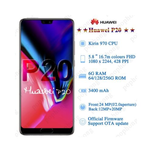 Huawei P20 Smartphone - 6GB ROM, 64GB RAM, 5.8 Inch Display, 2244*1080 Resolution, Android 8.1, Kirin 970, Dual AI Cam (Black) 4