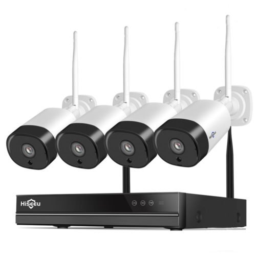 Hiseeu 8CH 1080P Wireless CCTV Security System 2MP IR Outdoor Audio Record IP Camera Waterproof Wifi NVR Kit Video Surveillance 1