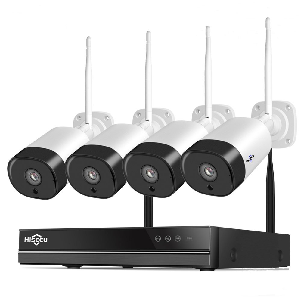 Hiseeu 8CH 1080P Wireless CCTV Security System 2MP IR Outdoor Audio Record IP Camera Waterproof Wifi NVR Kit Video Surveillance 2