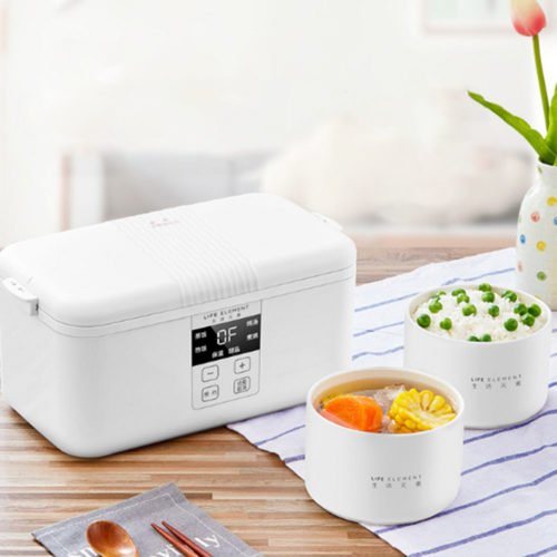LIFE ELEMENT F15 Smart Timing Electric 300W Double Ceramic Lunch Box Insulation Rice Lunchbox 5