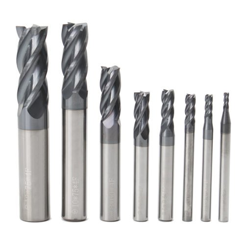 8pcs 2-12mm 4 Flutes Carbide End Mill Set Tungsten Steel Milling Cutter Tool 1
