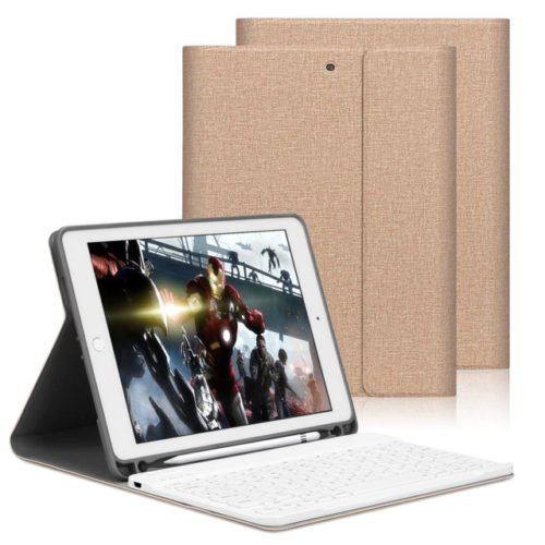 Auto Sleep Detachable bluetooth Wireless Keyboard Kickstand Tablet Case With Pencil Holder For iPad Pro 10.5 Inch 2017/iPad Air 10.5 Inch 2019 7