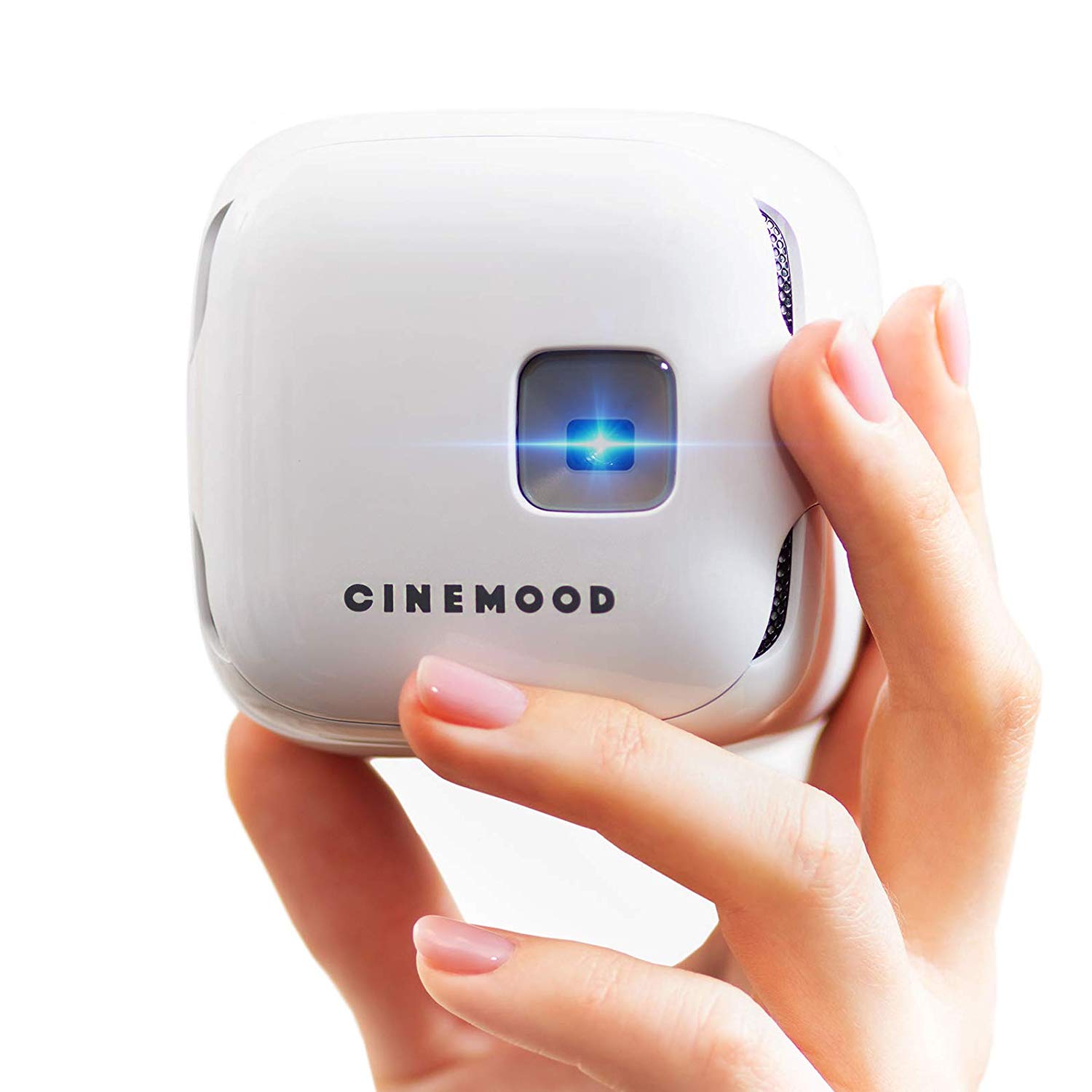 CINEMOOD 360 - Smart wi-fi Cube Projector with Streaming Services, 360° Videos, Games, Kids Entertainment. 120 inch Picture 1