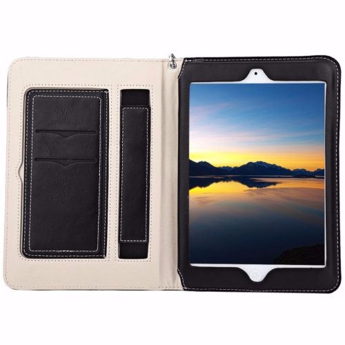 Multifunctional Card Slot Lanyard Leather Case For iPad Mini 4 8
