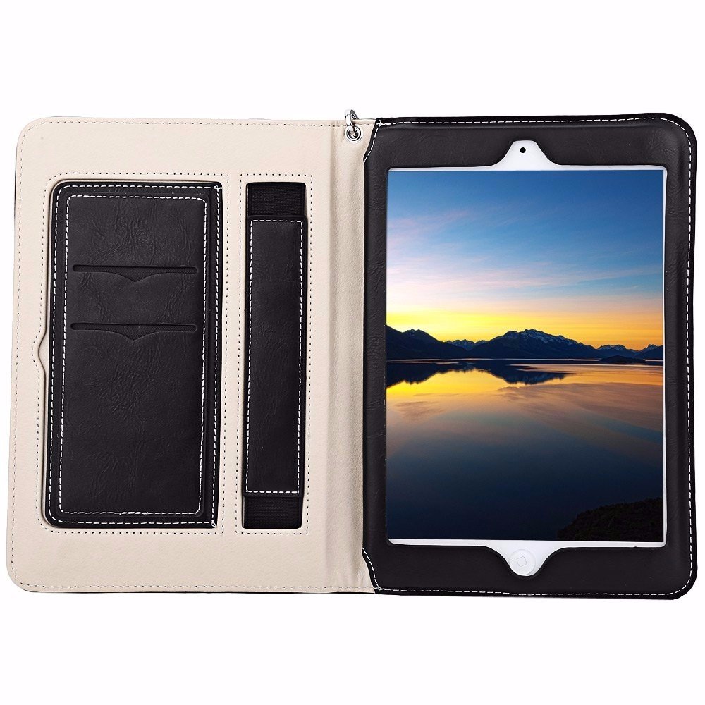 Multifunctional Card Slot Lanyard Leather Case For iPad Mini 4 8 Multifunctional Card Slot Lanyard Leather Case For iPad Mini 4 - Image 8