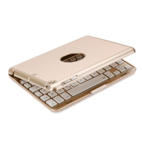 7 Colors Backlit Aluminum bluetooth Keyboard Kickstand Case For iPad Mini 2/iPad Mini 3 7