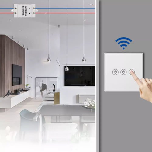 1/2/3 Gang Touch Control Outlet Wireless Light Switch with 3PCS Receivers Kit for Household Appliances Unlimited Connections Control Module Switch Pan 8