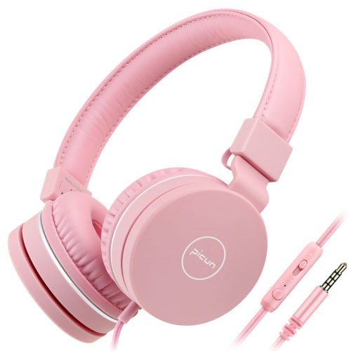 Portable Foldable Kids Childs Headphone Soft 3.5mm Wired Stereo Music Headset with Mic 3