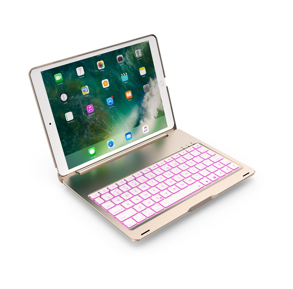 7 Colors Backlit Aluminum Alloy Wireless bluetooth Keyboard Case For iPad Air/iPad Air 2 3 7 Colors Backlit Aluminum Alloy Wireless bluetooth Keyboard Case For iPad Air/iPad Air 2 - Image 3