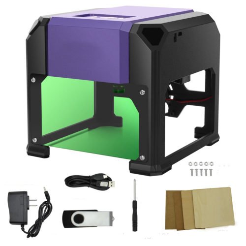 3000mW Purple DIY Laser Engraving Machine Desktop Logo Marking Engraver Mark Carver Printer 6