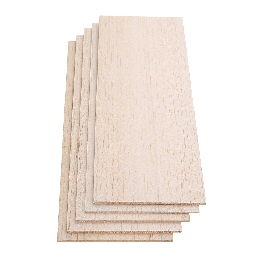310x100mm 5Pcs Balsa Wood Sheet 7 Thickness Light Wooden Plate for DIY Airplane Boat House Ship Model 1