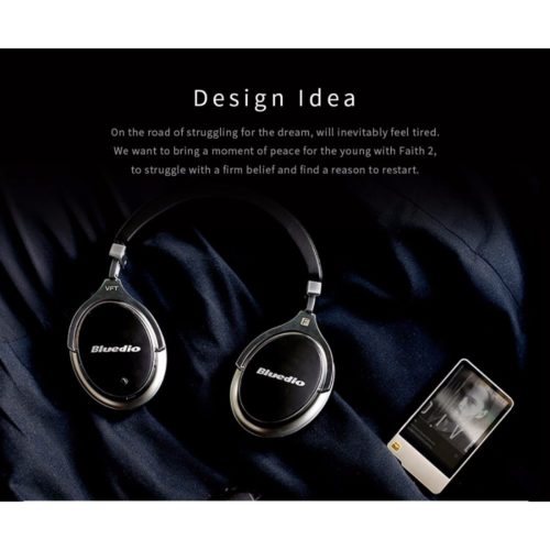 Bluedio F2 Headset with ANC Wireless Bluetooth Headphones with Microphone - Black 6