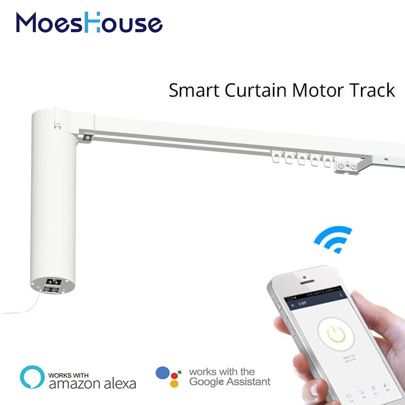 Wifi Smart Automatic Curtain Motor Track System 1 Wifi Smart Automatic Curtain Motor Track System