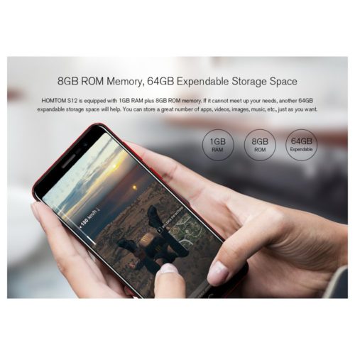 HOMTOM S12 MT6580 Quad Core Android 6.0 5.0-Inch 18:9 Screen 1GB RAM 8GB ROM Smartphone - Black Blue 10