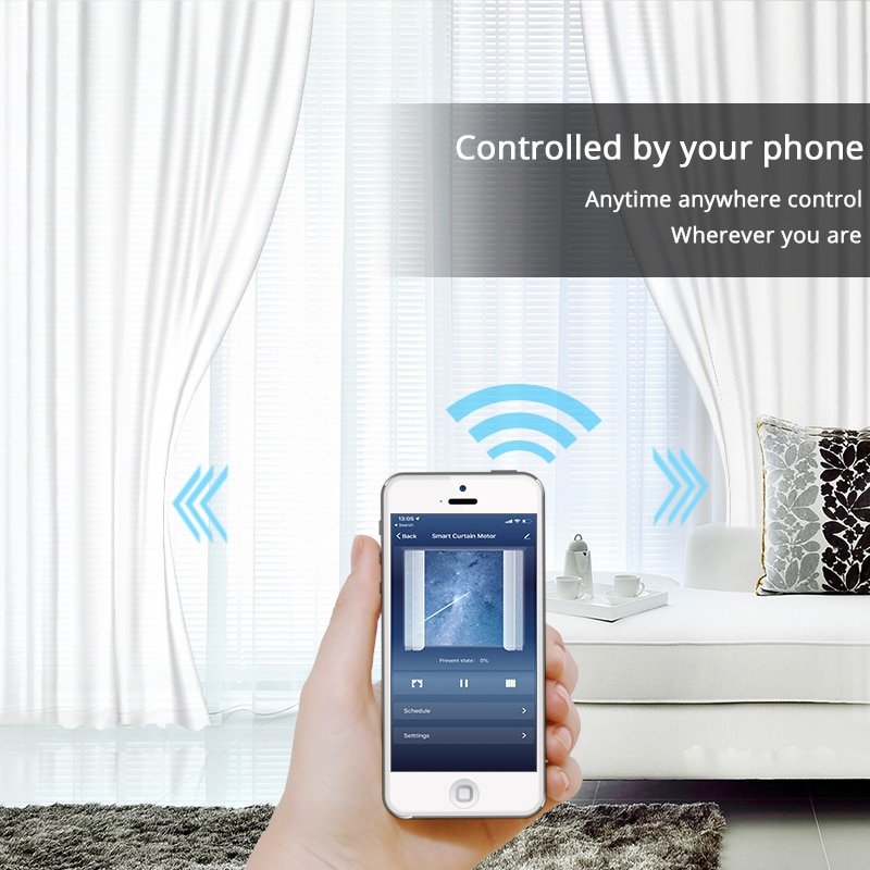 Wifi Smart Automatic Curtain Motor Track System 3 Wifi Smart Automatic Curtain Motor Track System - Image 3