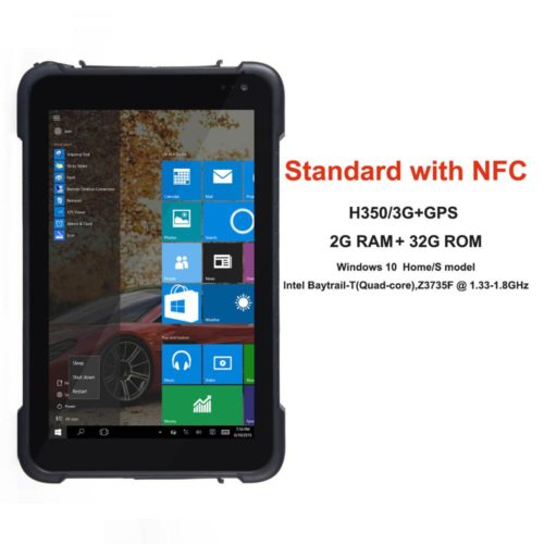 8" Rugged Windows 10 Android Tablet with 1D 2D Bar code Scanner Reader 7