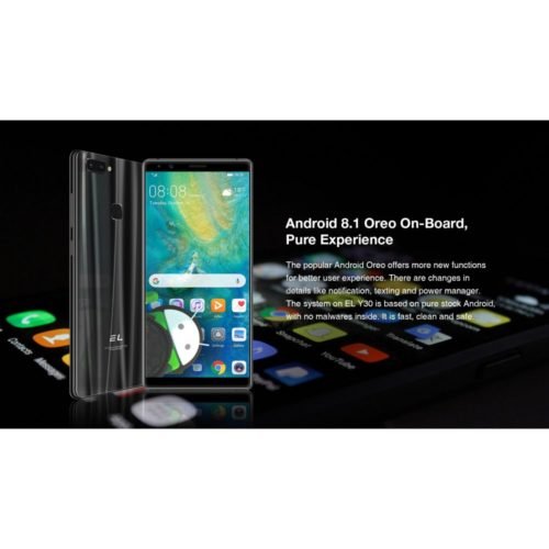 KEN XIN DA EL Y30 Android 8.1 Mobile Phone 6.0" HD MTK6750 Core Octa 3GB RAM 32GB ROM Smartphones 13MP + 5MP 4G LTE Black 18