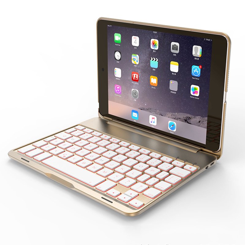 7 Colors Backlit Aluminum bluetooth Keyboard Kickstand Case For iPad Mini 2/iPad Mini 3 1 7 Colors Backlit Aluminum bluetooth Keyboard Kickstand Case For iPad Mini 2/iPad Mini 3