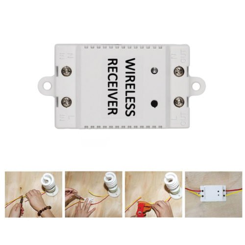 KCASA 1/2/3 Gang AC200-240V Wireless Panel Touch Switch with 3PCS Receiver Kit Remote Control Smart Home Control Module 9
