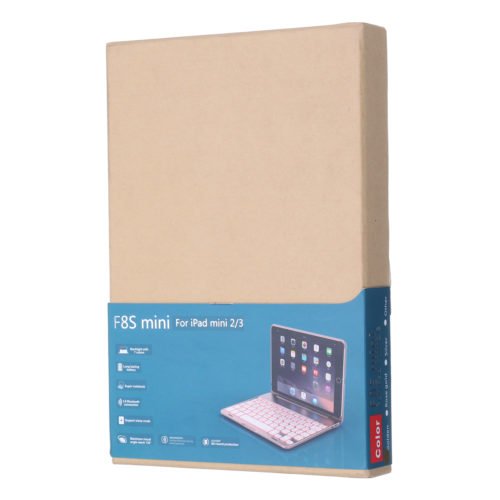 7 Colors Backlit Aluminum bluetooth Keyboard Kickstand Case For iPad Mini 2/iPad Mini 3 8