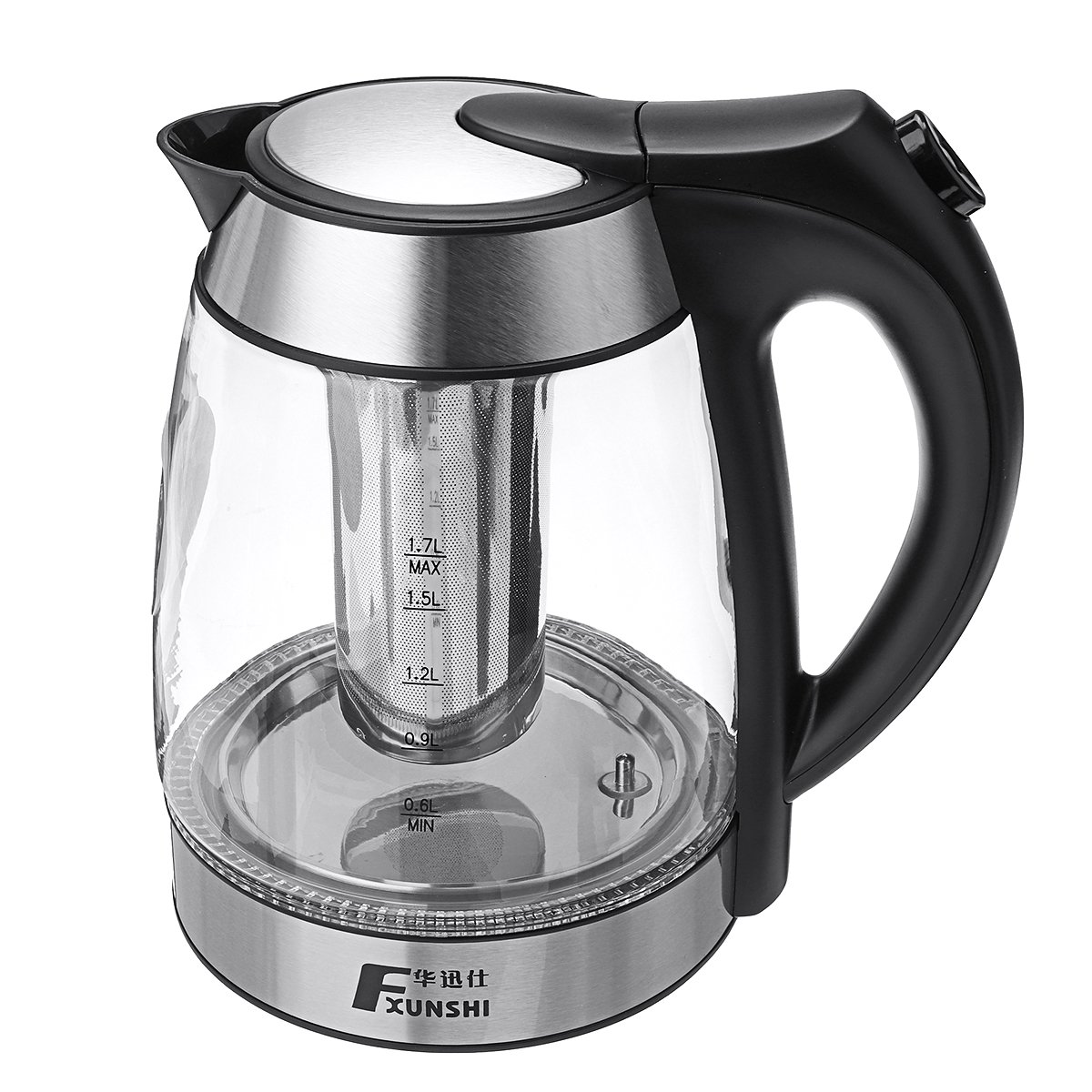 1.7L 1850W Electric Kettle Glass Coffee Tea Hot Water Boiler Pot Fast