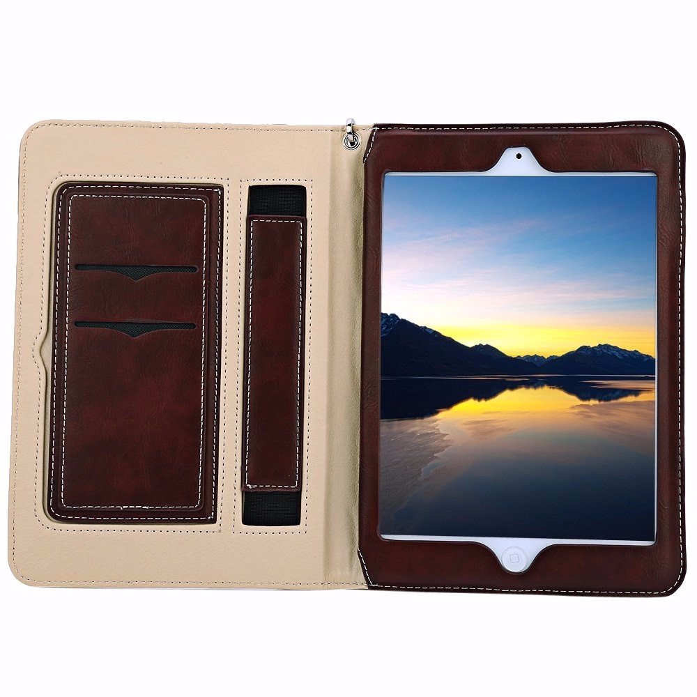 Multifunctional Card Slot Lanyard Leather Case For iPad Mini 4 7 Multifunctional Card Slot Lanyard Leather Case For iPad Mini 4 - Image 7