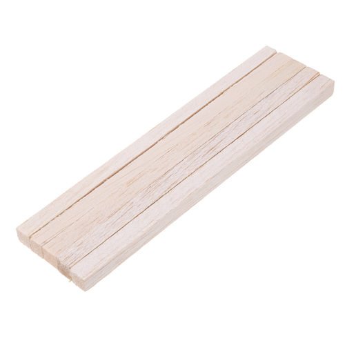5Pcs/Set 10x10x200mm Square Balsa Wood Bar Wooden Sticks Strips Natural Dowel Unfinished Rods for DIY Crafts Airplane Model 1