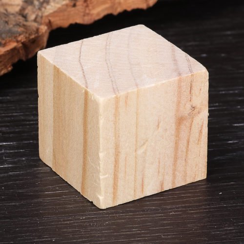 3cm 4cm Pine Wood Square Block Natural Soild Wooden Cube Crafts DIY Puzzle Making Woodworking 7