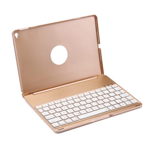 7 Colors Backlit Aluminum Alloy Wireless bluetooth Keyboard Case For iPad Air/iPad Air 2 9